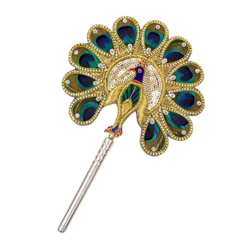 Handcrafted 11 Par Pure Silver Mor Pankh Patch Round Shriramsilverworks