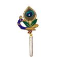 Handcrafted 1 Par Pure Silver Mor Pankh Patch Shriramsilverworks
