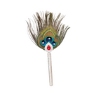 3 Par Pure Silver Mor Pankh Peacock Feather Shriramsilverworks