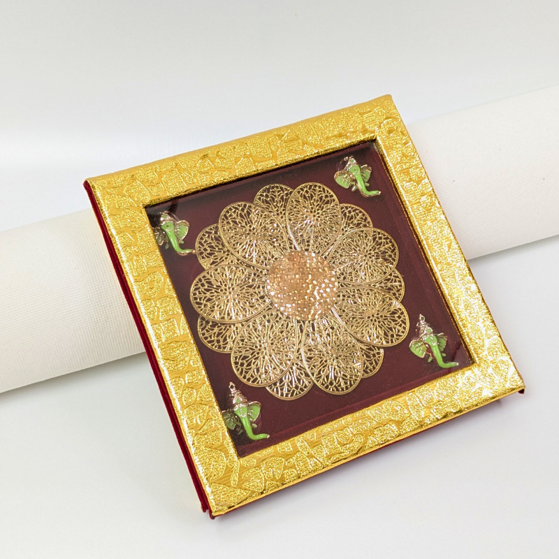 Maroon 25gm And 50gm Silver Coin Gift Box – Shriramsilverworks