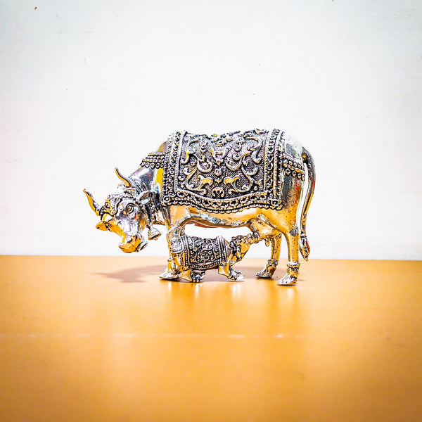 Kamdhenu Cow with antique polish