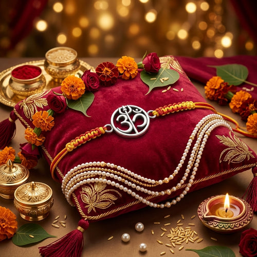 925 Silver Om Rakhi Shriramsilverworks