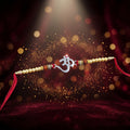 Classic 925 Silver Om Rakhi For Brother Shriramsilverworks