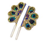 Handcrafted Pure Silver Mor Pankhi For Laddu Gopal Shriramsilverworks